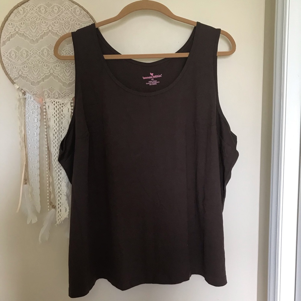 COPY - Woman Within brown tank top